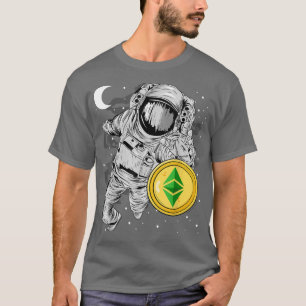 T-shirt L'Astronaute Atteint L'Ethereum Classic ETH Coin À