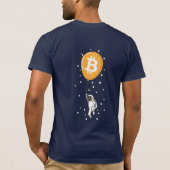 T-shirt L'astronaute Bitcoin à la lune - Btc Crypto (Dos)