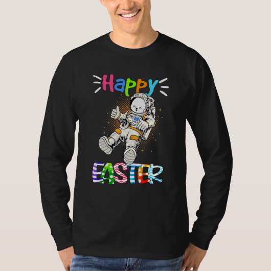 T-shirt L'astronaute Bunny Joyeux OEufs spatiaux de la fêt (Devant)