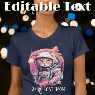 T-shirt L'astronaute coloré Chat Maman