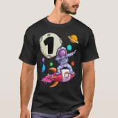 T-shirt L'astronaute Dabbing 1 An Old Birthday Boy Space 1 (Devant)