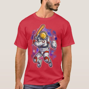 T-shirt L'astronaute de baseball Batteur de l'équipe Espac