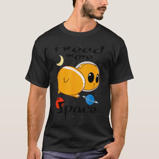 T-shirt L'astronaute de cochon de Guinée a besoin de plus (Devant)
