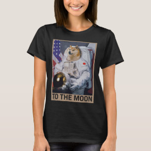 T-shirt L'astronaute de Dogecoin à la chaîne de blocage de