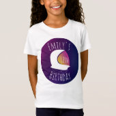 T-Shirt L'astronaute de Galaxie spatiale Purple Ombre fête (Devant)