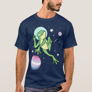 T-shirt L'astronaute de grenouille Bigender Pride