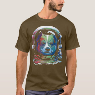 T-shirt L'astronaute de l'espace Corgi Amoureux des chiens