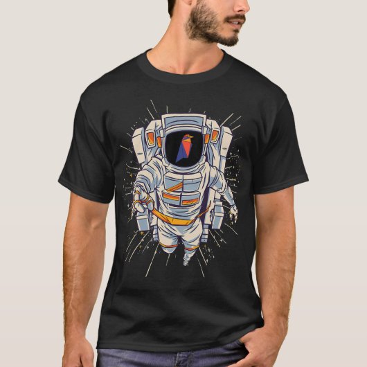 T-shirt L'astronaute de Ravencoin à la lune (Devant)