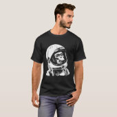 T-shirt L'astronaute des voyages spatiaux Monkey (Devant entier)