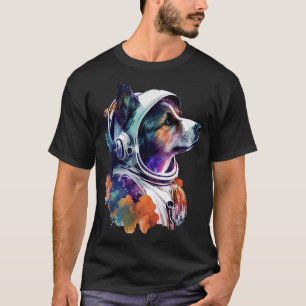 T-shirt L'astronaute Dog espace mignon chien pour les enfa