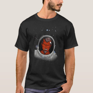 T-shirt L'astronaute du diable Occult Halloween Demon Astr