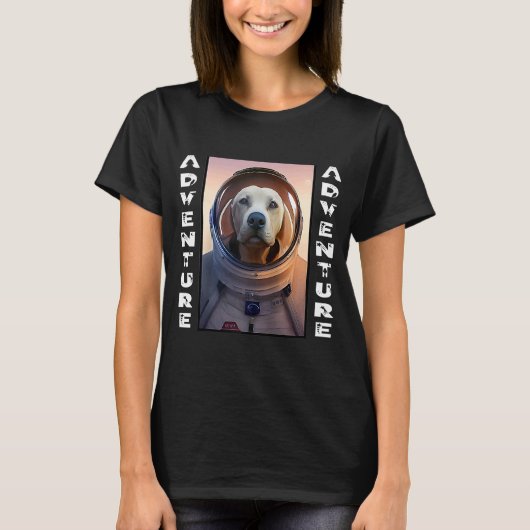T-shirt L'astronaute du Labrador Retriever dans l'espace C (Devant)