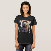 T-shirt L'astronaute du Labrador Retriever dans l'espace C (Devant entier)