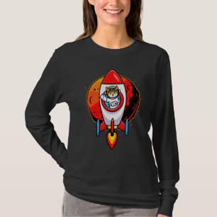 T-shirt L'Astronaute Floki Inu Pièce Au Jeton De Cristal L