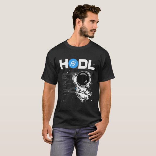 T-shirt L'Astronaute HODL Helium HNT Pièce À La Cristal Lu (Devant entier)