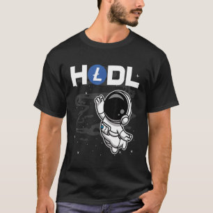T-shirt L'Astronaute Hodl Litecoin Ltc Pièce À La Crypte L