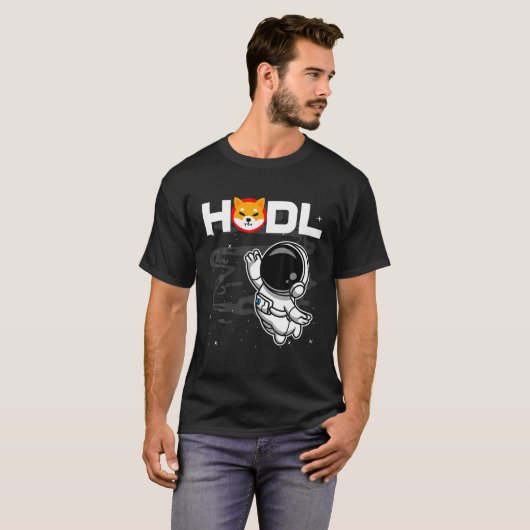 T-shirt L'astronaute HODL Shiba Inu SHIB Pièce À La Lune C (Devant entier)