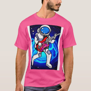 T-shirt L'astronaute joue à la guitare 2