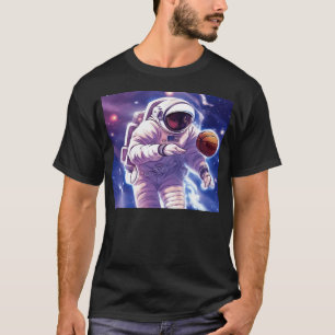 T-shirt L'astronaute joue au basket-ball