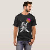 T-shirt L'astronaute Jump HEX Coin À La Lune Crypto Token  (Devant entier)