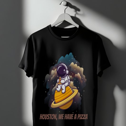 T-shirt L'astronaute mange de la pizza