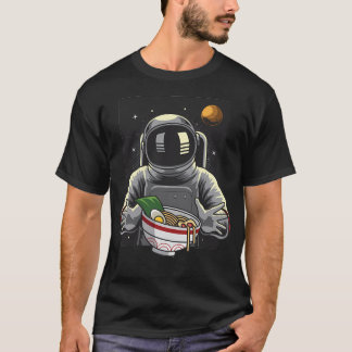 T-shirt L'astronaute mange des nouilles Ramen