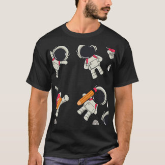 T-shirt L'astronaute mange Motif sans voile