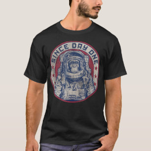 T-shirt L'astronaute Monkey Space Drôle Humour Mème Chimpa