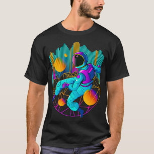 T-shirt L'astronaute Outrun SciFi Cyberpunk futuriste