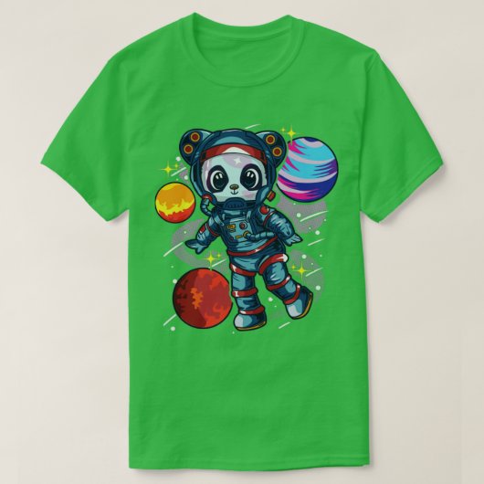 T-shirt L'Astronaute Panda Bear Dans L'Espace (Design devant)