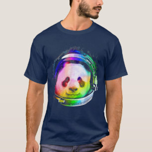 T-shirt L'astronaute Panda Rainbow Space Travel Funky Pand