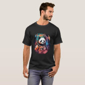 T-shirt L'astronaute Panda Space Panda Galaxy Kitten (Devant entier)