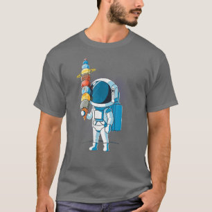 T-shirt L'astronaute par crème glacée dans l'espace Holdin