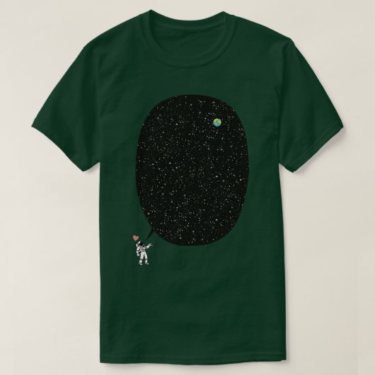 T-shirt L'astronaute parle du cosmos infini par Tob (Design devant)