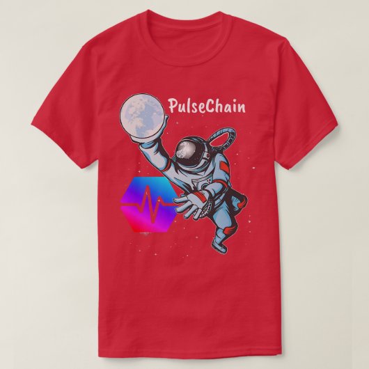 T-shirt L'astronaute Pulsechain Space Man Dunk Cryptoc (Design devant)