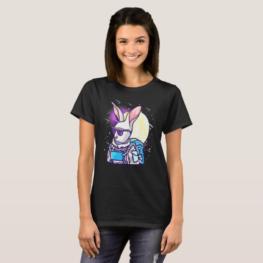 T-shirt L'astronaute Rabbit - Dans l'espace (Devant entier)