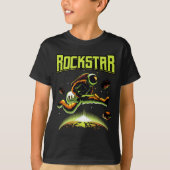 T-shirt L'astronaute Rockstar jouant de la guitare dans l' (Devant)