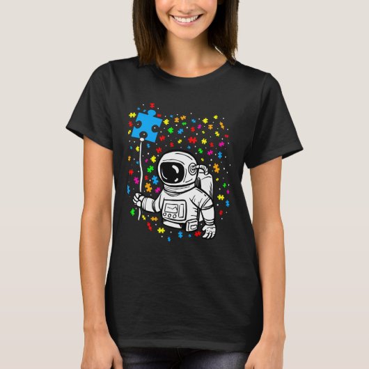 T-shirt L'astronaute sensibilisation sur l'autisme Balloon (Devant)