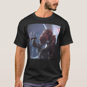 T-shirt L'Astronaute Singe Fumant Un Cigre Dans L'Espace
