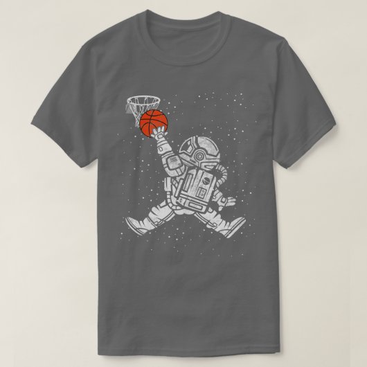 T-shirt L'astronaute Slam Dunk Espace de basket-ball (Design devant)