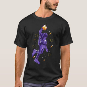 T-shirt L'Astronaute Slam Dunking Est Hors De Ce Monde
