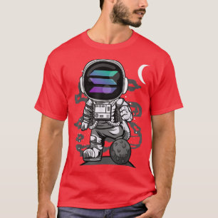 T-shirt L'astronaute Solana Coin SOL Crypto Lune Cryptocu