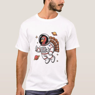 T-shirt L'astronaute Space Turkey Gobbler Thankgiving