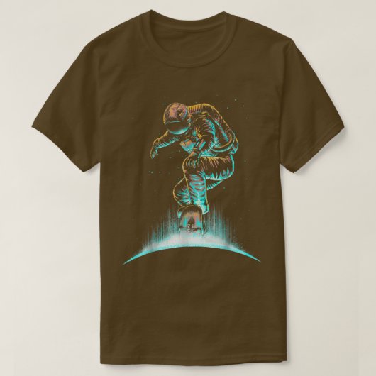 T-shirt L'Astronaute Spatial Grind Spaceman Surfing Dans L (Design devant)