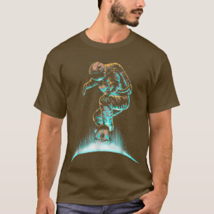T-shirt L'Astronaute Spatial Grind Spaceman Surfing Dans L