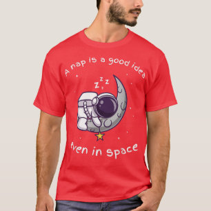 T-shirt L'astronaute spatiale fait la sieste chez les amou