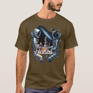 T-shirt L'astronaute spatiale joue à l'astronomie des éche