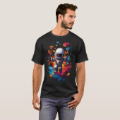 T-shirt L'astronaute spatiale Maître Builder drôle Bloc de (Devant entier)