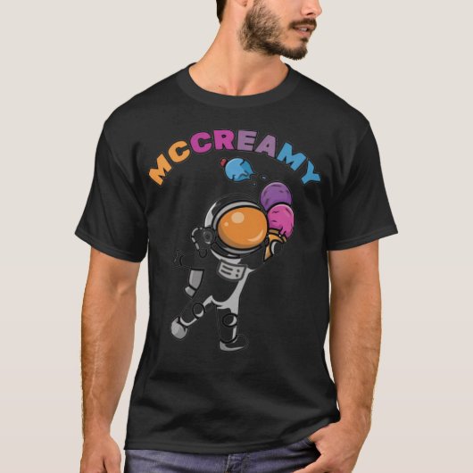 T-shirt L'astronaute spatiale Mccreamamy Funny Youtuber Ng (Devant)