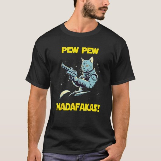 T-shirt L'astronaute spatiale Pew Madafakas Egyptian Mau C (Devant)